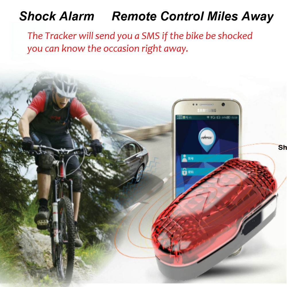 Localizador GPS Bicicleta con Bike Tail Light Lámpara de Seguridad a Prueba  de Agua Bicicleta GPS Tracker con Seguimiento en Tiempo Real Rastreador GPS  con App Gratuitas TK906 : : Electrónica